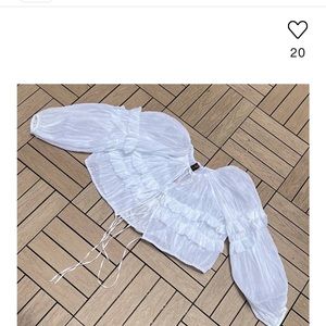 Sheer White Cotton Blouse By Jean Paul Gaultier